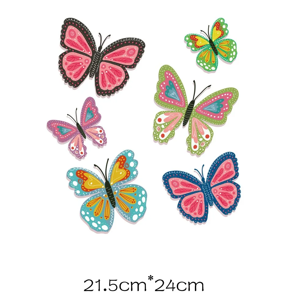Красивая нашивка-бабочка A group патчи для глажения Аппликации одежды полоски | Дом