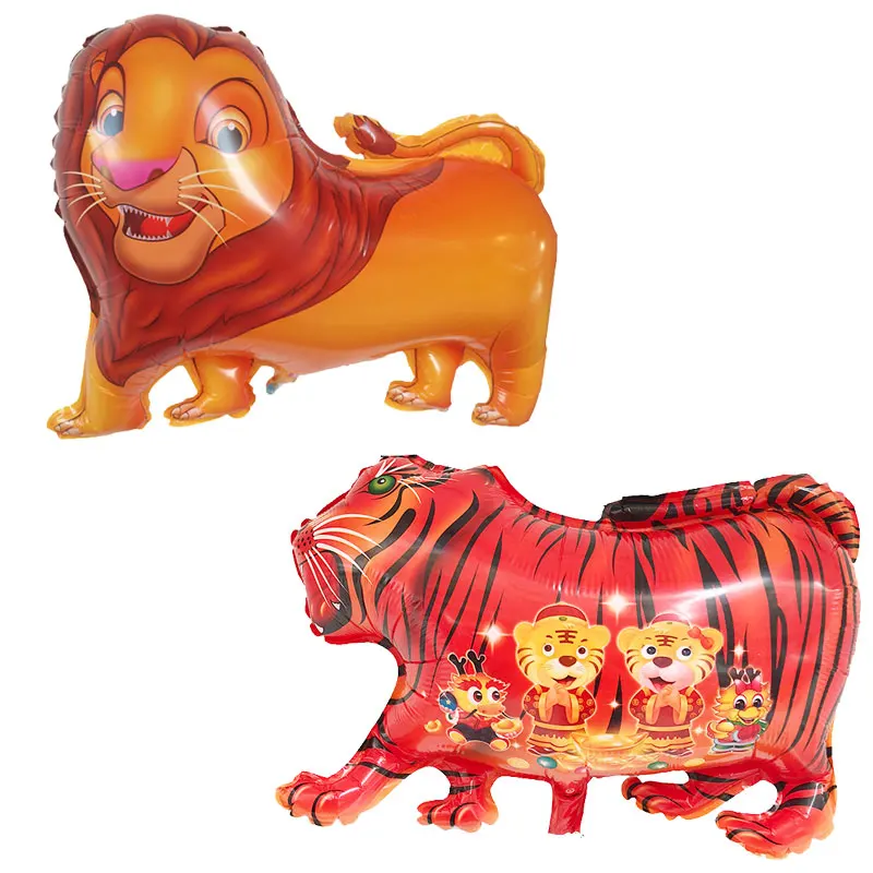 1 шт./шарик для домашних животных лев Король Simba Счастливый тигр ходьба животное фольгированные шарики вечерние украшения поставки мальчик игрушка
