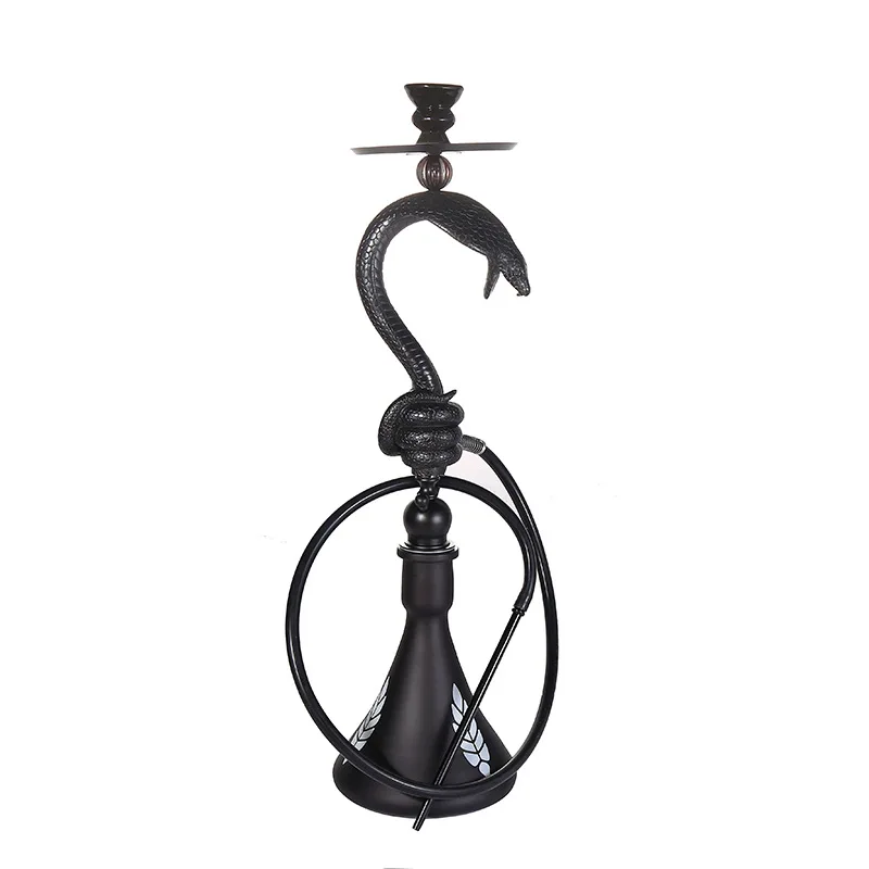 

Arab Cobra Shaped Hookah Set Resin Body Glass Bottle Chicha Bowl Single Tube Head Carbon Ash Tray Complete Shisha Accessories