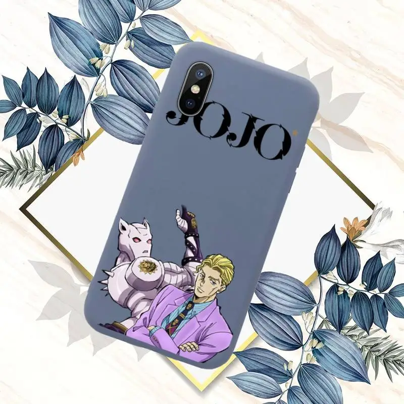 

JoJo Bizarre Adventure Phone Case Blue Color for iPhone 11 12 Mini Pro MAX . If you choose other models, please leave message