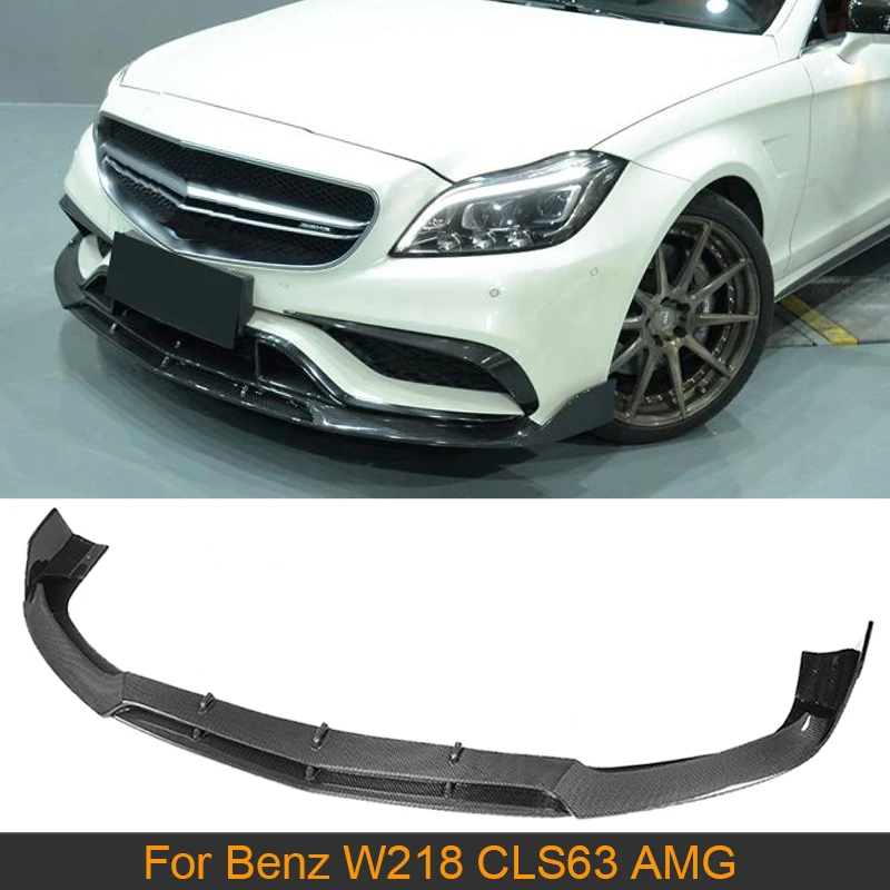 Автомобильный передний бампер CLS Class из углеродного волокна спойлер для Mercedes Benz