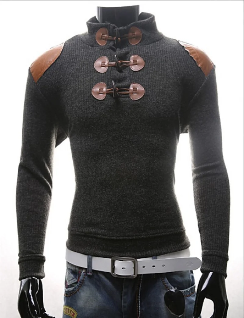 

Мужской свитер с длинным рукавом ZOGAA, трикотажные рубашки на пуговицах, двубортные пуловеры большого размера, однотонные модели 2021 года