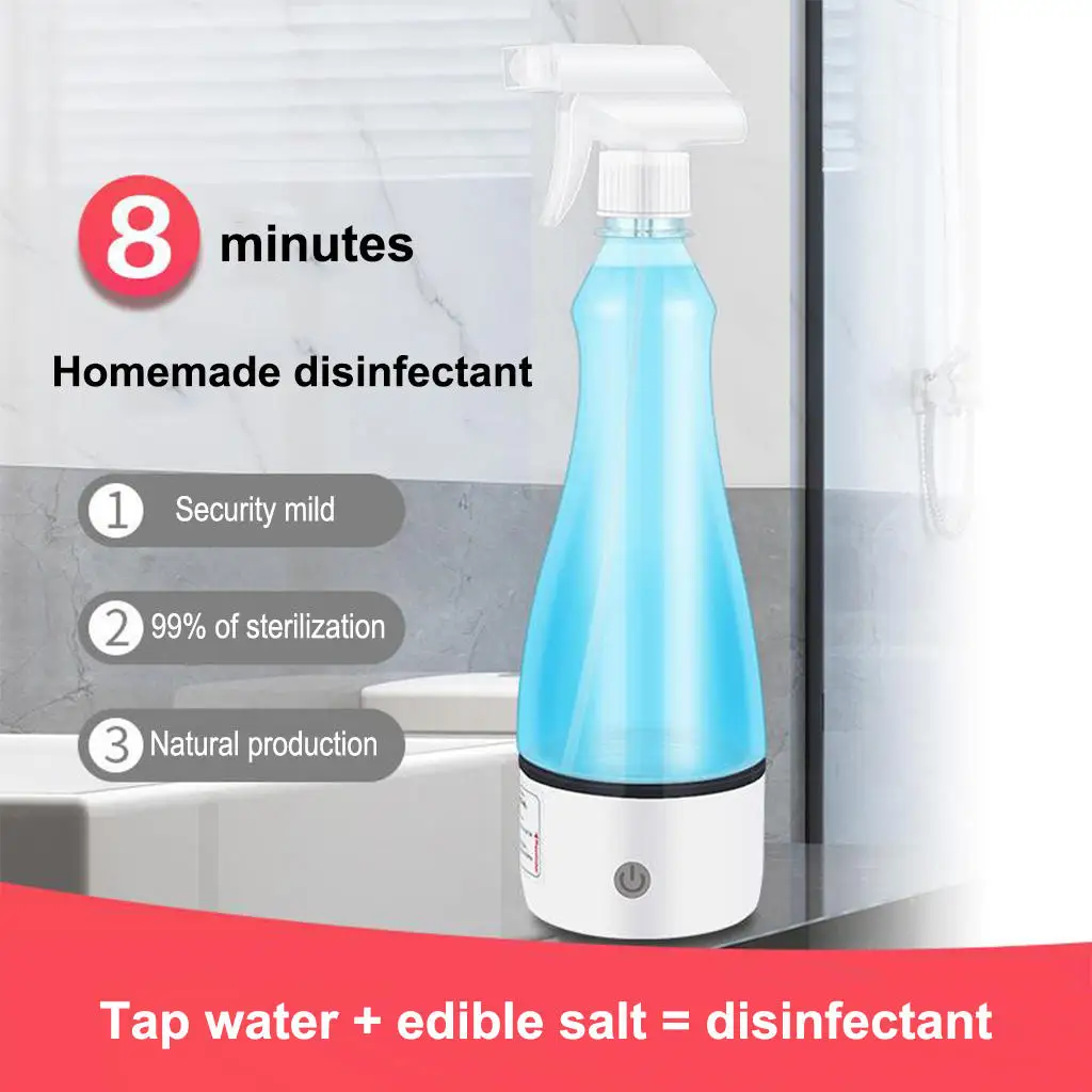 USB DIY Hypochlorite Bleach Making Machine Home Laundry Detergent Generator | Refillable Bottles