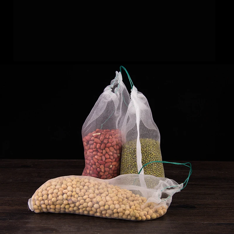 2pcs/lot Polyethylene Filter Storage Bag Fish Tank Round Wire Insect-proof Soaking Seed Acqurium Pond Net | Дом и сад