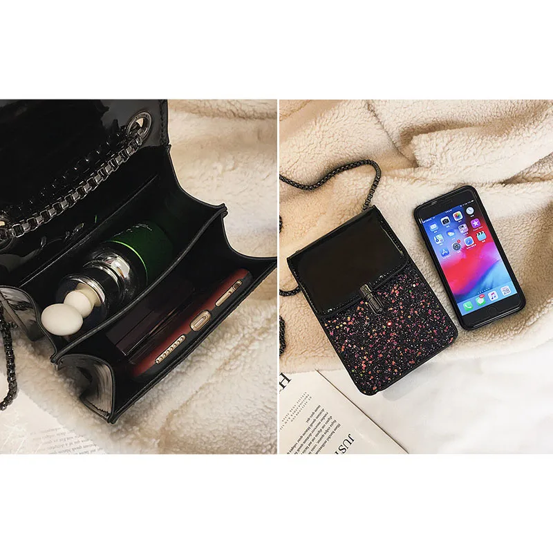 Женская маленькая Наплечная Сумка для мобильного телефона сумка Дамская