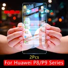 Закаленное стекло для huawei p8 p9 lite 2015 mini plus, Защитное стекло для экрана телефона, закаленное стекло для p 8 9, 2 шт.