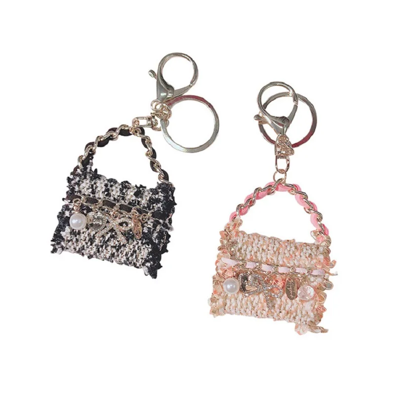 

New Handbag Style Keychain Creative Diy Japanese And Korean Elements Handbag Key Chain Pendant Accessories Gift Mink Fringe