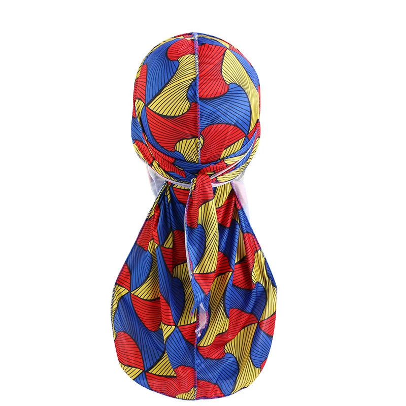 

Outdoor Cycling Pirate Headscarf Hat Breathable Sun Protection Toe Cap Printed Silk Cloak Hat Windproof Unique Riding Turban Hat