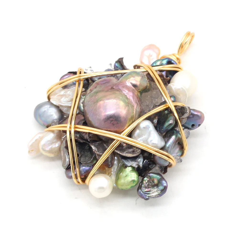 Подвеска из натурального жемчуга для изготовления ювелирных изделий ожерелья