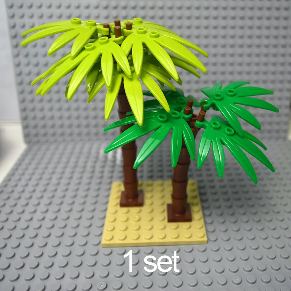 

City Accessories Building Blocks Military Weapon Green Bush Flower Grass Tree ladder Toys Pillar City wall Compatible All Brands