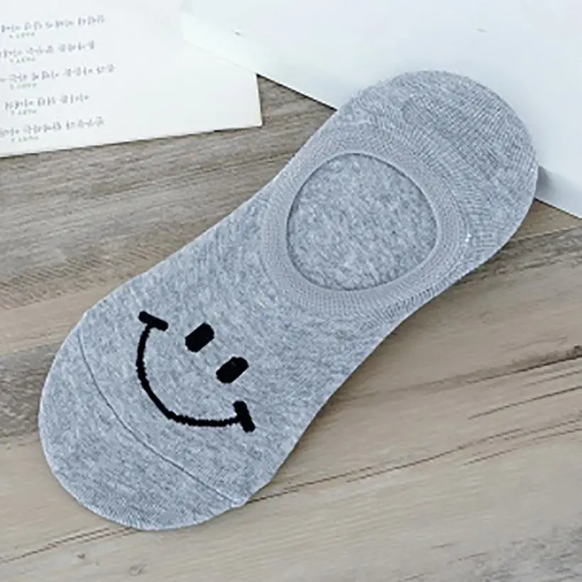 

Ani-B11 Women short Smile Cotton Sock Slippers Short Ankle Socks