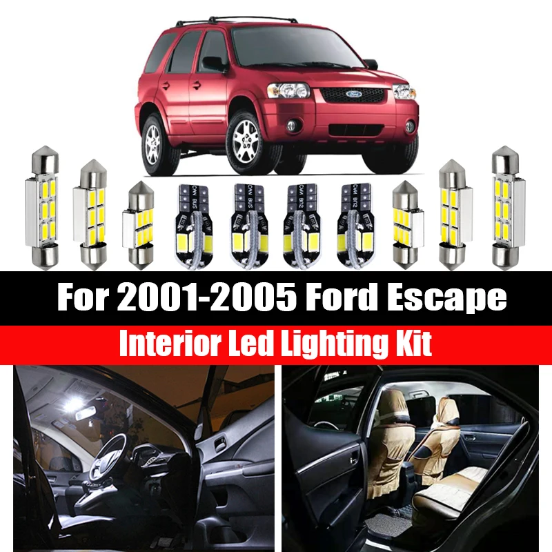 11x Canbus Error Free светодиодный внутренний светильник комплект посылка для 2001 2005 Ford Escape