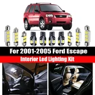11x Canbus Error Free светодиодный внутренний светильник комплект посылка для 2001-2005 Ford Escape автомобильные аксессуары Карта Купол Магистральные лицензии светильник