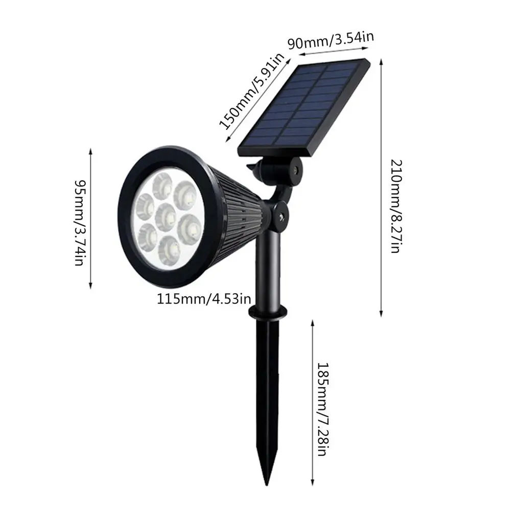 

Solar Light 7led IP65 Waterproof Garden Decoration Outdoor Light Button Switch Polycrystalline Silicon Solar Panel