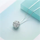 Colusiwei Аутентичные 925 стерлингового серебра шерстяными помпончиками на обмотки выдалбливают круглый кулон ожерелье и серьги в наборе из стерлингового серебра ювелирные изделия