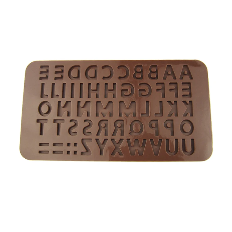 

3D 26 Letters Shape/0-9 Numers Chocolate Molds Happy Birthday Words Cake Mold Pudding Dessert Decoration Mould HFing