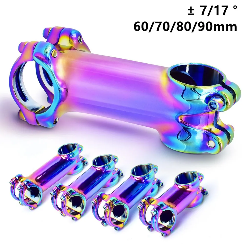 

SWTXO Ultralight Bicycle Stem ±7/±17 Degree MTB Road Bike Riser Stem 60/70/80/90MM Colorful Cycling Mountain Bicycle Power Parts