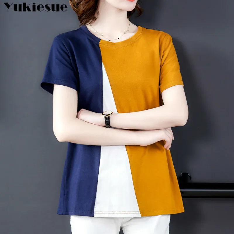 

Футболка женская Всесезонная с коротким рукавом, в полоску