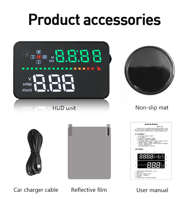 Дисплей HUD Автомобильный дисплей GPS Спидометр OBD1 OBD2 на голову автомобильные