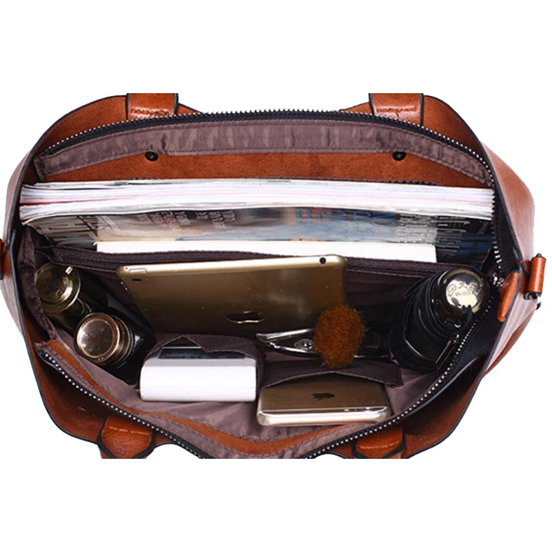 

2020 New Women Bucket Bag Oil Wax Women Leather Handbags Big Tote Famous Brands High Capacity Female Shoulder Bag Crossbody Bag