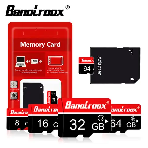 Banolroox класс 10 Micro SD карта 128 Гб 64 ГБ 32 ГБ 16 ГБ Мини TF карта памяти 8 ГБ 4 ГБ Microsd флэш-карта памяти