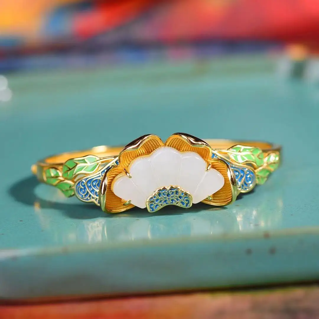 

Эмалированный браслет из натурального серебра 925 пробы