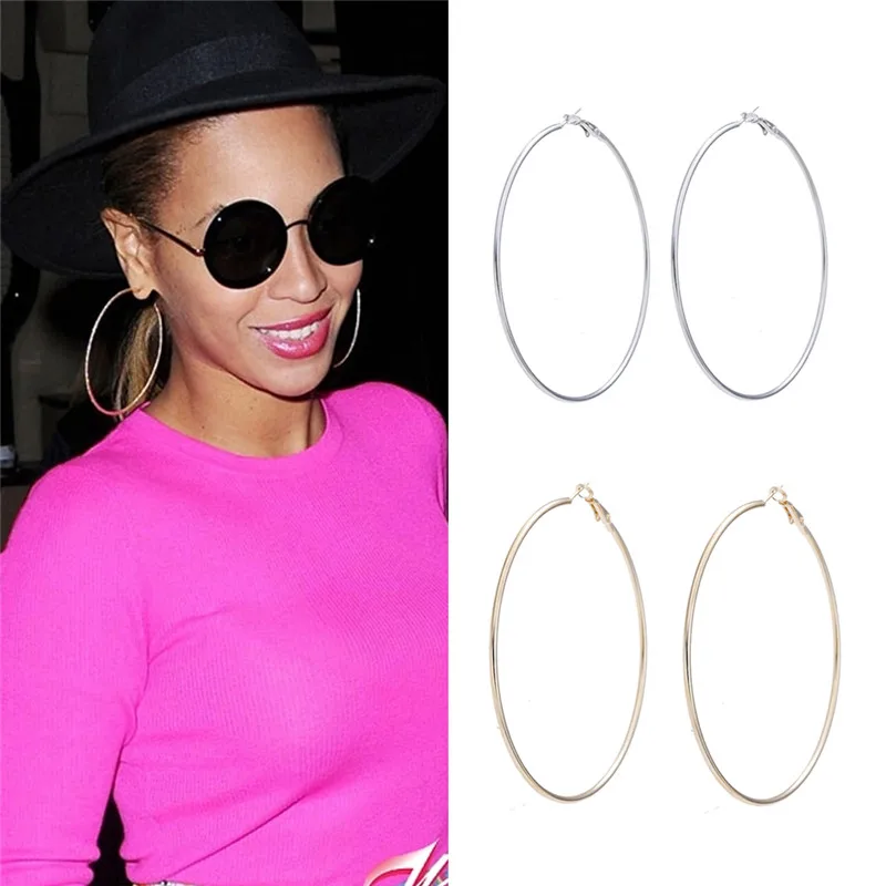 1 пара модных золотых и серебряных цветов Новое поступление супер большие