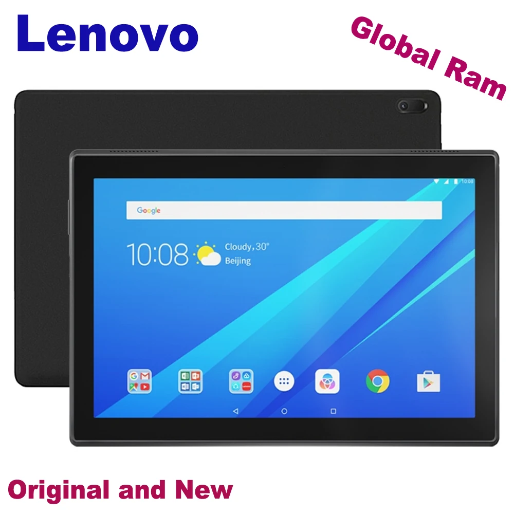 Original Lenovo Tab4 10 TB-X504F 10.1 inch Tablet PC 3GB 32GB / 2GB 16GB Android 7.0 Qualcomm APQ8017 Quad-core 5.0MP 7000mAh