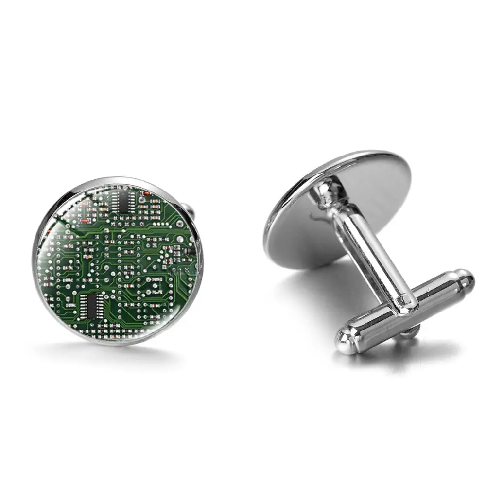 Запонки компьютерные Geek мужские креативные ювелирные украшения в стиле унисекс