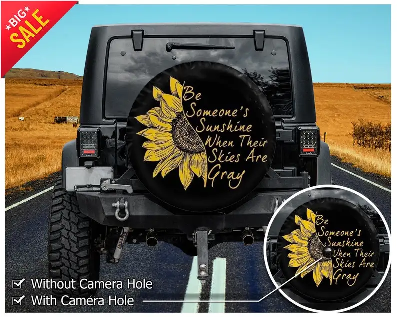 

Sunflower Gifts, Flower, Gifts for mom, Gifts foe wife Gift For Mom, Gift for her, Great Gift, Car Accessories, Spare Tire Cover
