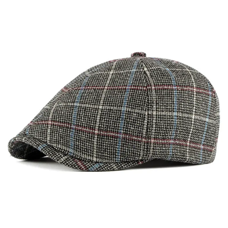 UK мужская плоская кепка берет елочка Newsboy Bakerboy шляпа Gatsby Peaky Blinders Boina Hombre - Цвет: 5