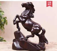 black sandalwood carved horse to success wooden horse furniture office rosewood home decoration statue factory direct selling