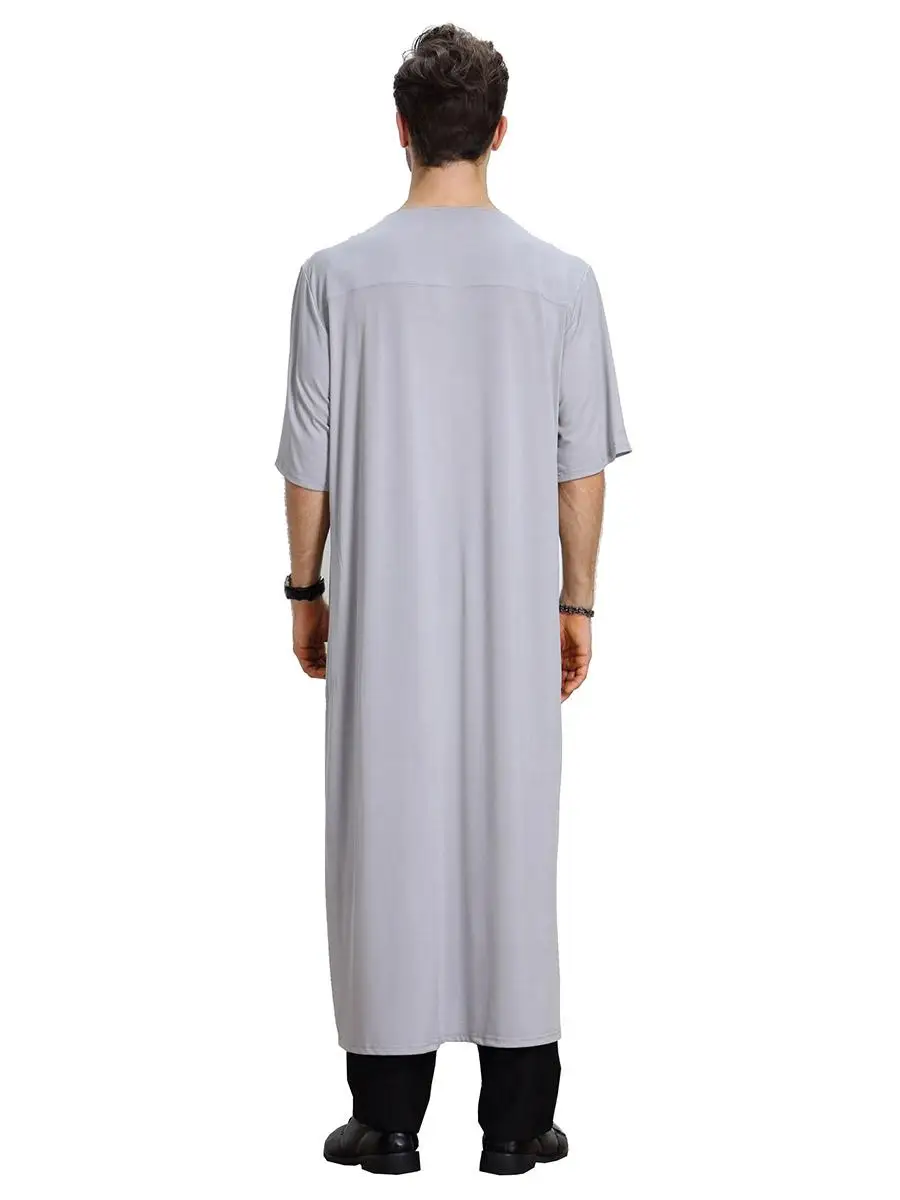 Saudi Мужская Тауб исламский халат мусульманский Jubba Dishdasha Арабский Кафтан абайя