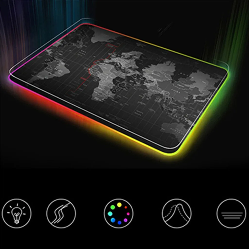 Ouhaobin 900x400 мм игровой коврик для мыши игровая клавиатура XL 14 светодиодный режим