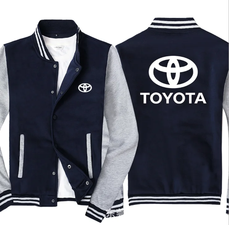 2021 NEW Baseball Jacket Spring Autumn Fleece Cotton Slim Fit TOYOTA Car Logo Sweatshirt Fashion Hip Hop | Автомобили и мотоциклы