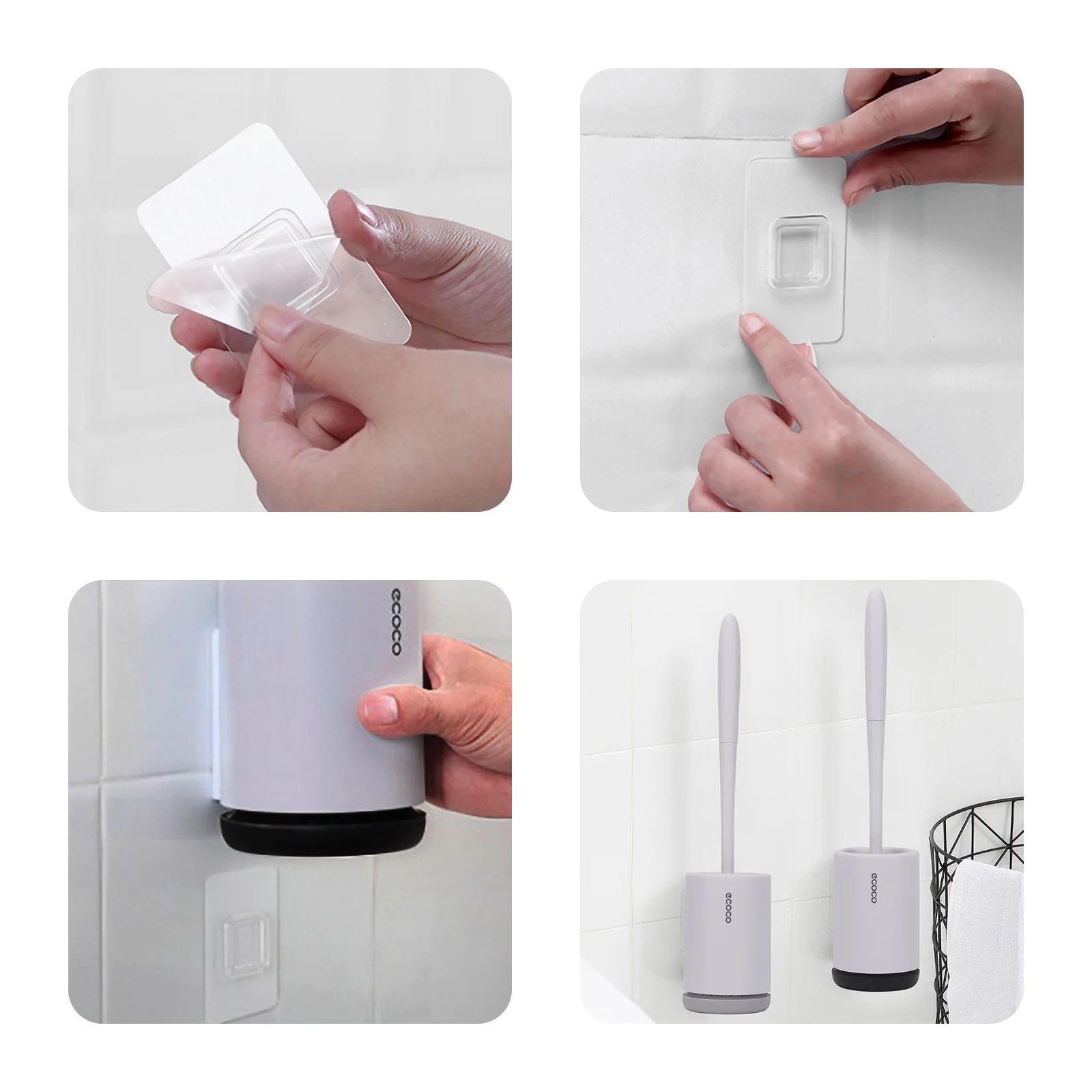 

Toilet Brush Rubber Head Cleaning Standing Brush Silicone Long Handle Wall Hanging Brushes for Toilet Floor Cleaning Bathroom