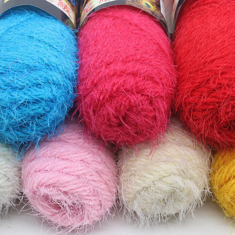 1 шт. = 80 г двухсторонняя длинная пряжа из мягкого норкового кашемира ручная вязка