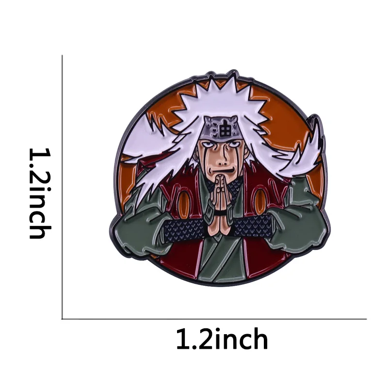 Jiraiya Toad Sage ninjutsu master Gama Sennin Hermit Enamel Lapel Pin Anime Manga Legendary brooch Accessories | Украшения и