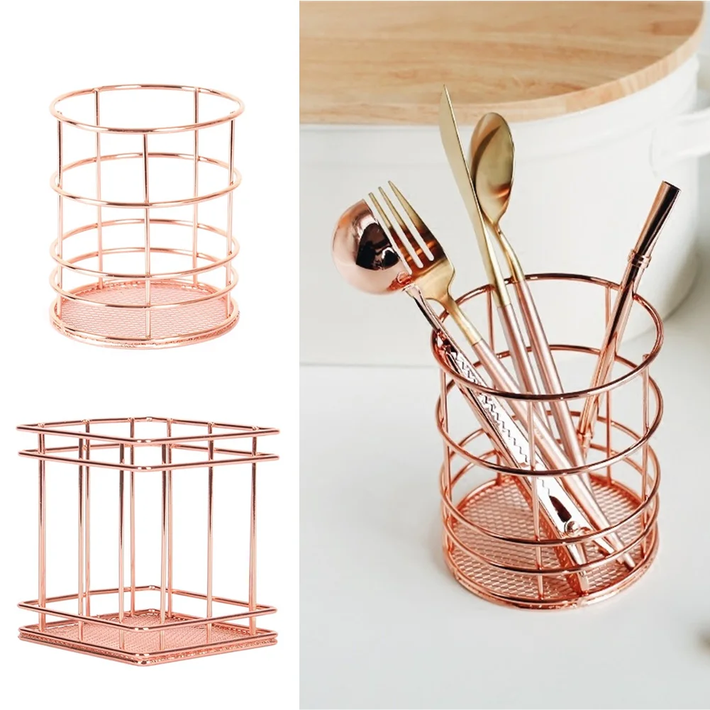 Железный контейнер для ручек в скандинавском стиле Ins корзина хранения розового