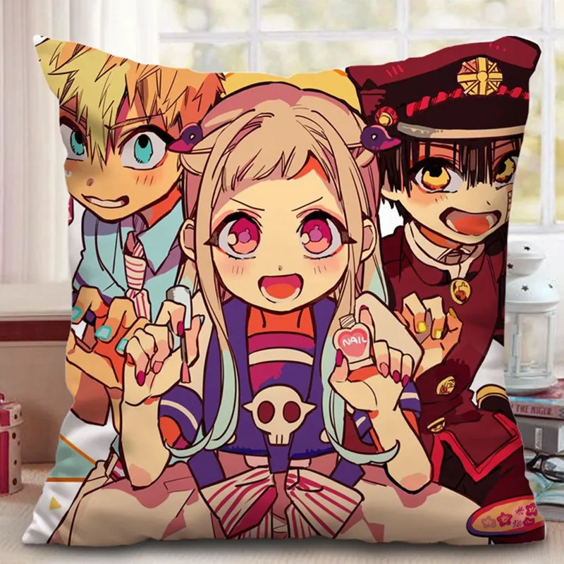 

Cartoon Anime Single-sided Pillow Interior Decoration Cushion Peach Skin Sofa Cushion Cover Bedroom Pillow Cover Decoration