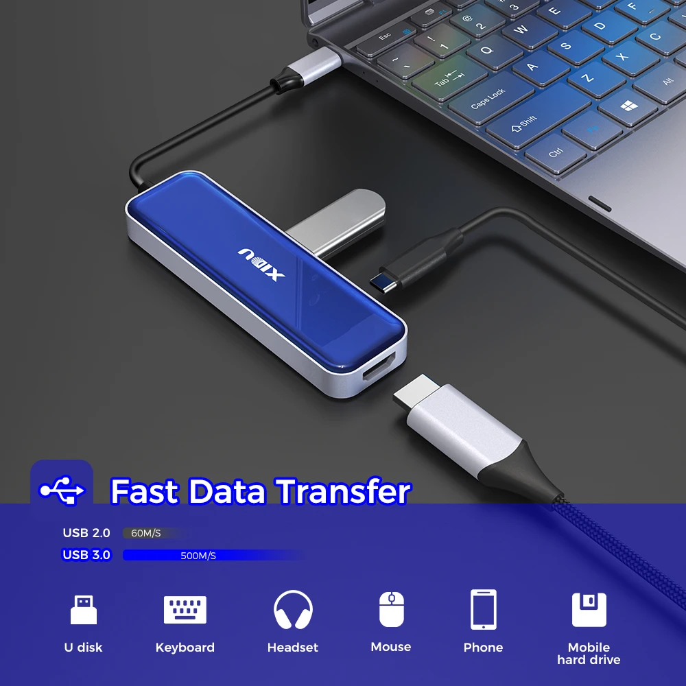 USB 3 0 концентратор 6 в 1 type c зарядный разъемов PD 4K HDMI порт быстрая зарядка несколько
