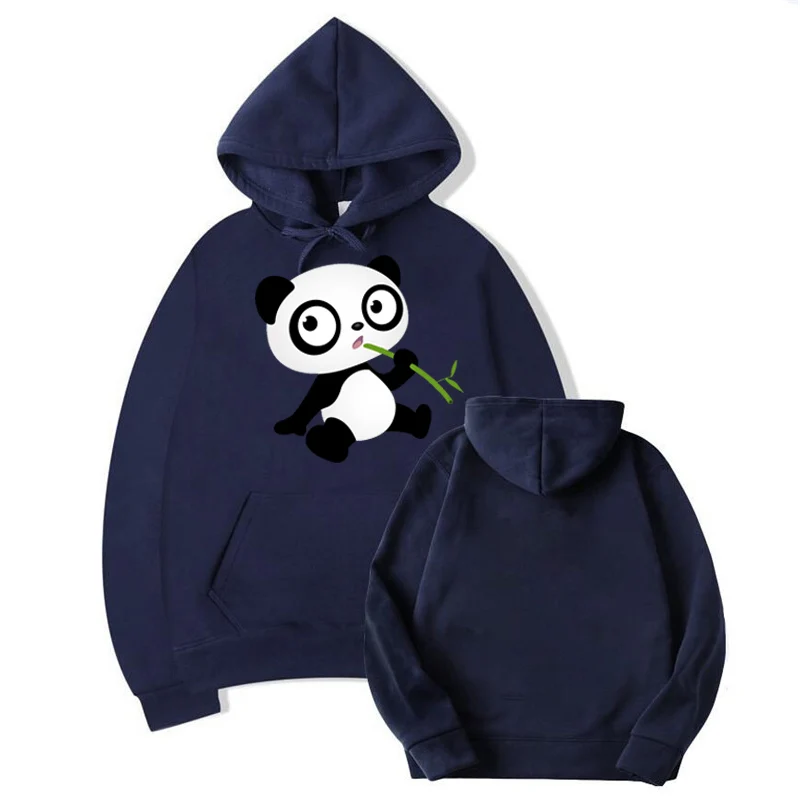 

Толстовки мужские и женские в Корейском стиле, однотонный пуловер с длинным рукавом и карманами, с принтом панды, кота, лапы, свитшот, весна-о...