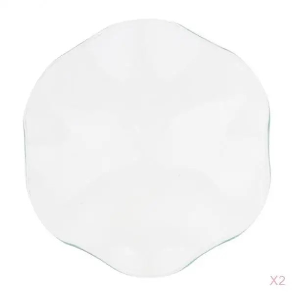 2 упаковки профессиональные прозрачные волнистые стеклянные тарелки крышка чаши