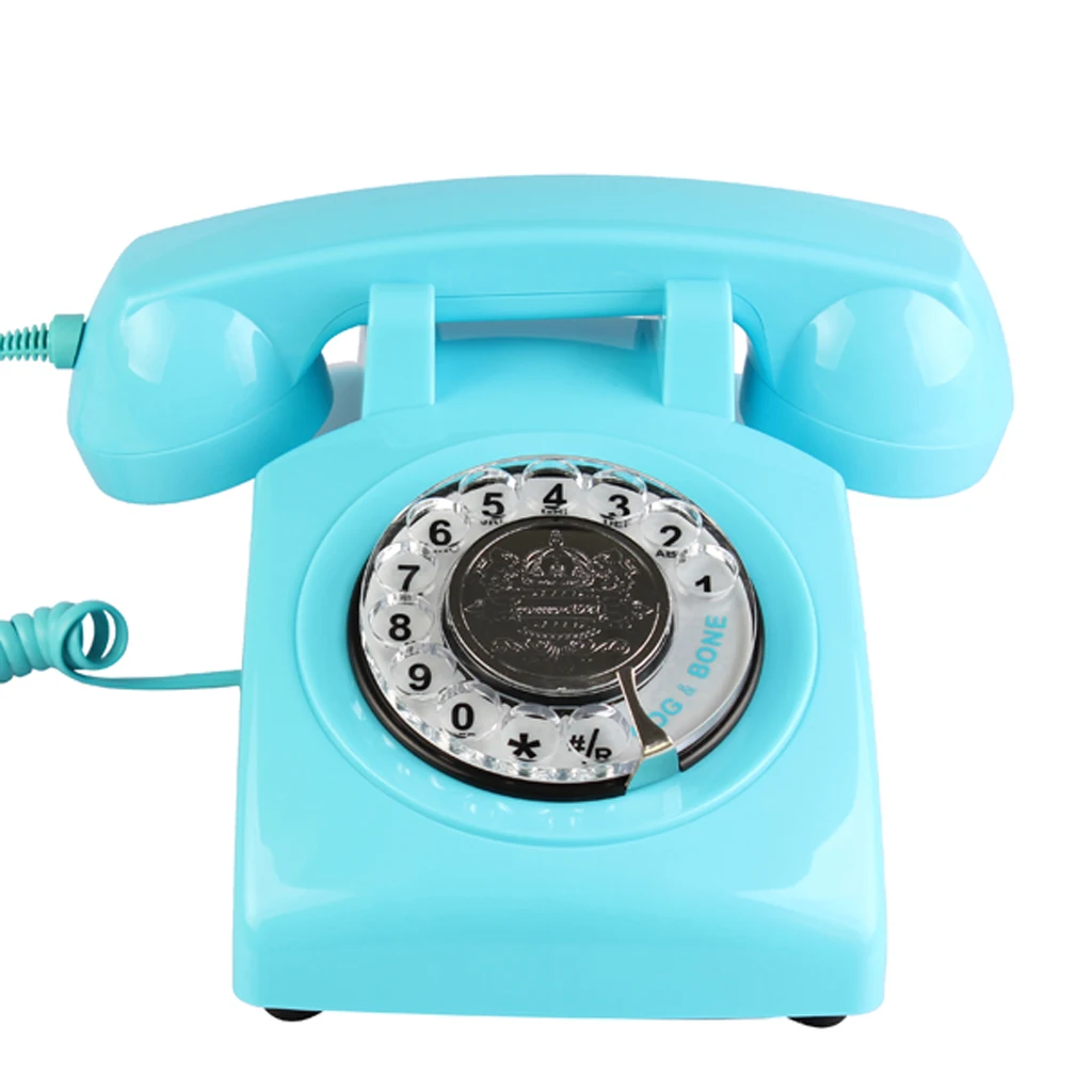

Retro Rotary Dial Home Phones, Old Fashioned Classic Corded Telephone Vintage Landline Phone for Home and Office