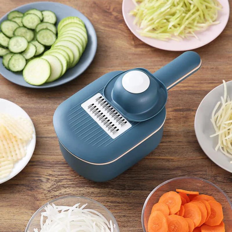 

Multi-functional Slicer Vegetable Cutter for Potato Carrot Cucumber Mandoline Grater Shredders with Strainer Kitchen Fruit Tools