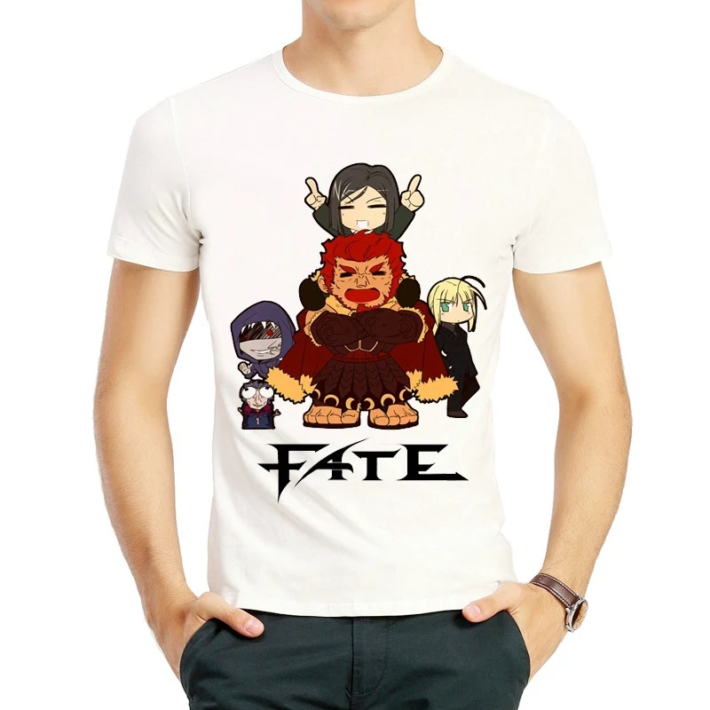 Футболка Fate Zero мужская с коротким рукавом тенниска логотипом Stay Night стильная