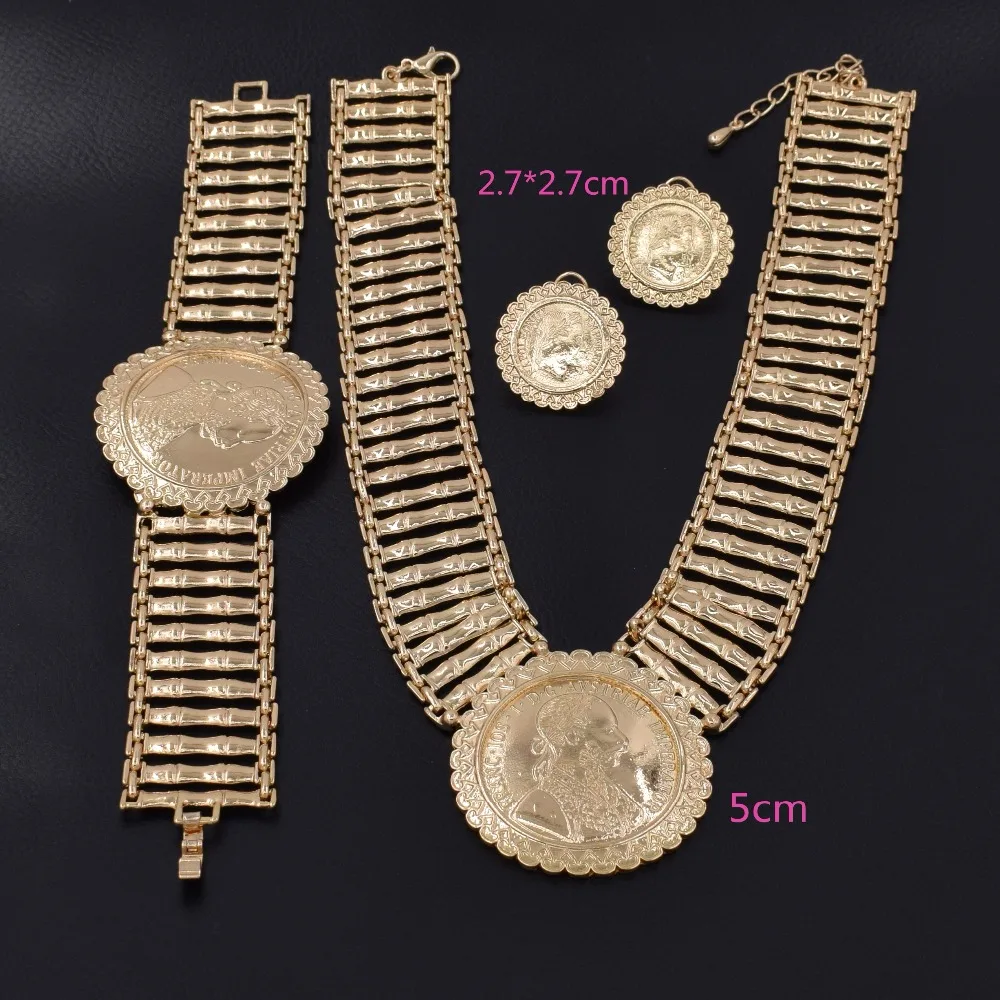 2019 Мода Африка Дубай комплект ювелирных украшений золотистого цвета оптовая