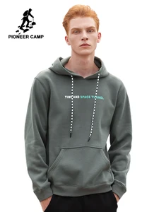 Мужская Флисовая Толстовка Pioneer Camp, черная, серая, Красная толстовка из 100% хлопка с буквенным принтом, Осень-зима 2019