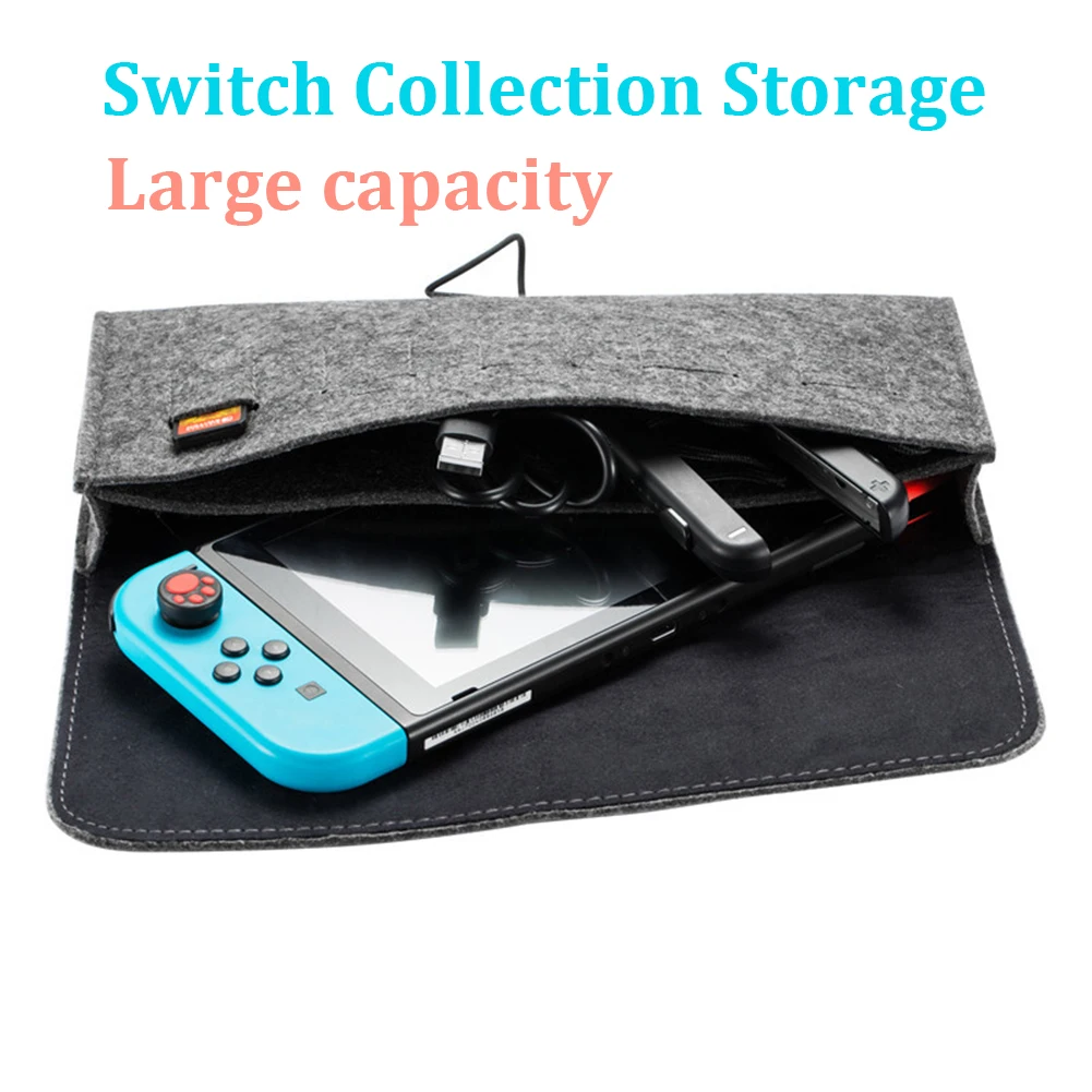 Чехол Stroage для консоли Nintendo Switch из мягкого войлока сумка переноски