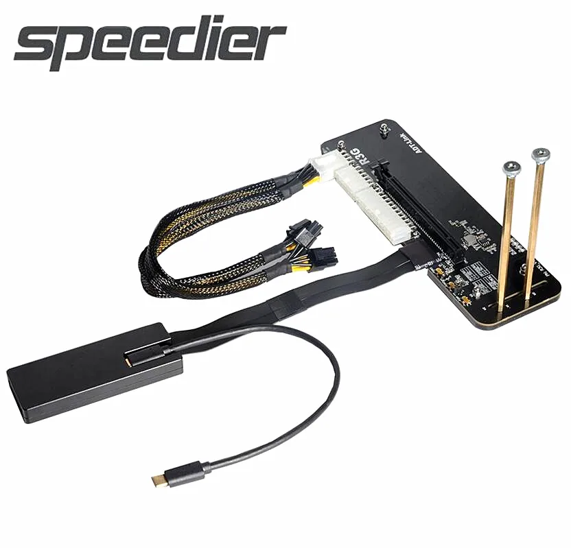 

Кабель-удлинитель PCIe3.0 x16 для TB3, кронштейн для подставки, Райзер, кабель eGPU, адаптер для ноутбука Thunderbolt 3, внешняя графическая карта